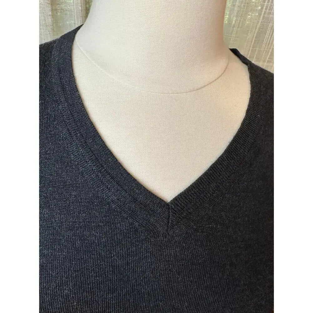 Charles Tyrwhitt 100% Extra fine Merino Wool V Neck Sweater Men's L